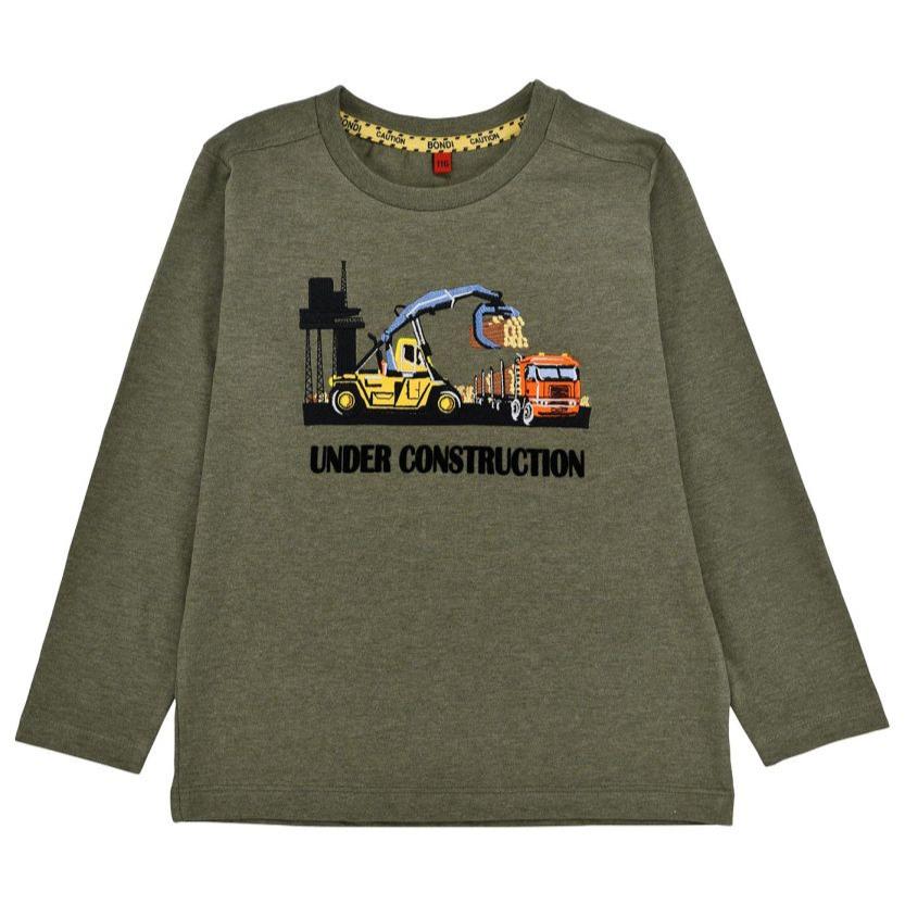 Bondi T-Shirt Boy langarm Baustelle under construction 33224