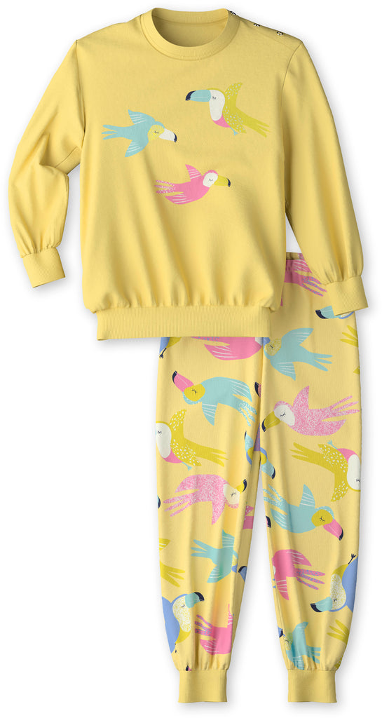 Calida Pyjama Girls Papagei 57778 035 Vanilla cream