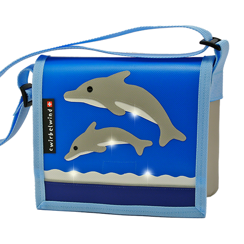 Cwirbelwind Doppeldelfin Glitzer Kindergarten Tasche