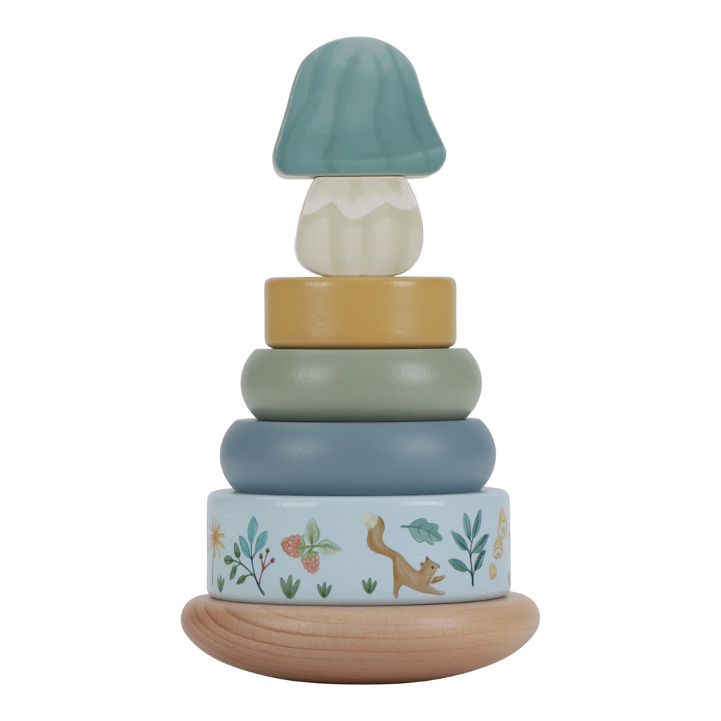 Little Dutch Holz Stapelturm mit Ringen Forest Friends LD7242