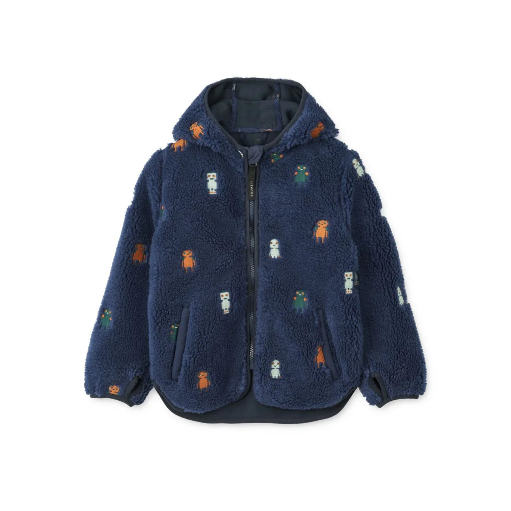 Liewood Fleecejacke Mara LW18920 Robots Indigo Blue 2187