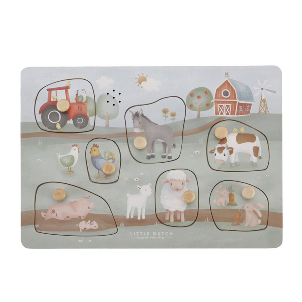 Little Dutch Sound-Greif-Puzzle Little Farm LD7140