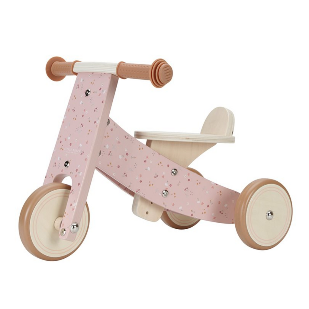 Little Dutch Holzdreirad Tricycle Pink Little Flowers FSC LD7123