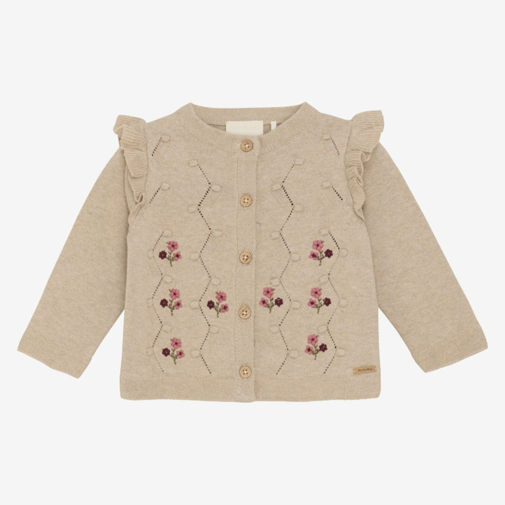 Minymo Baby Cardigan Strickjacke 113600 2055 beige melange