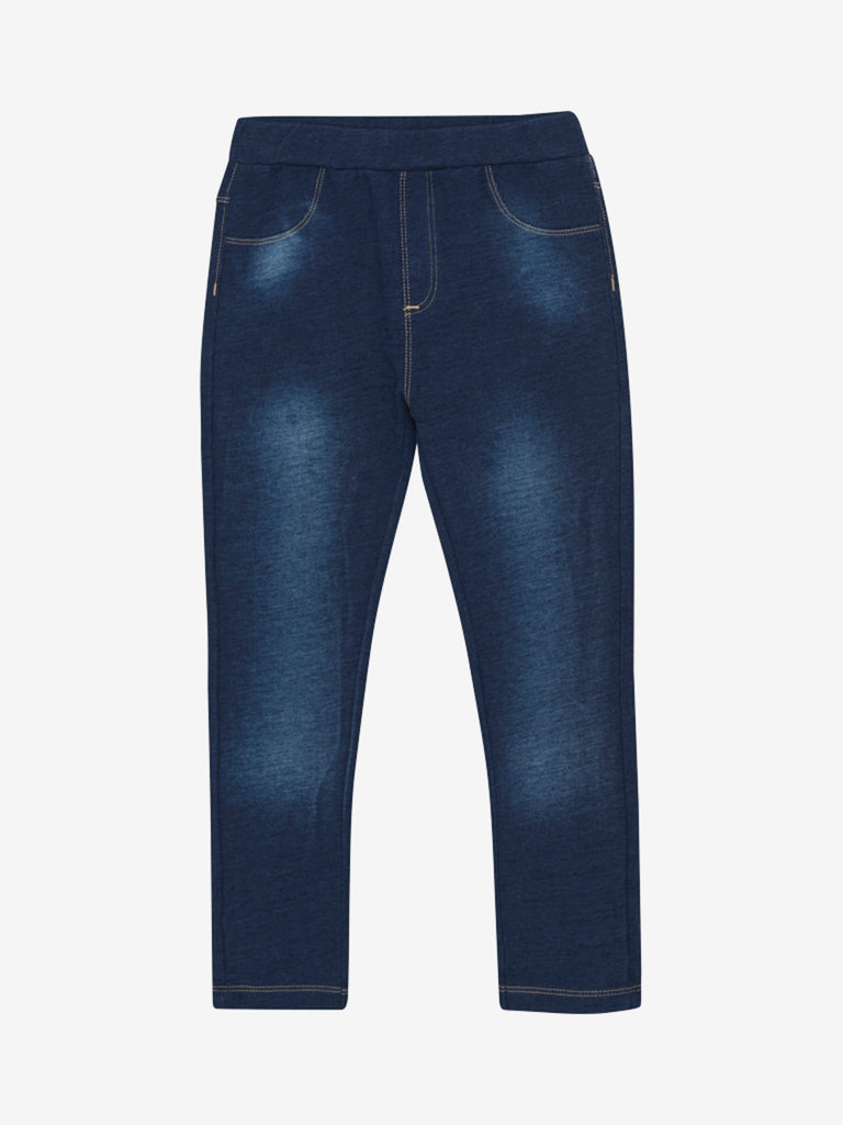 Minymo Leggings Denim im Jeanslook 123609 7021 Parisian Night